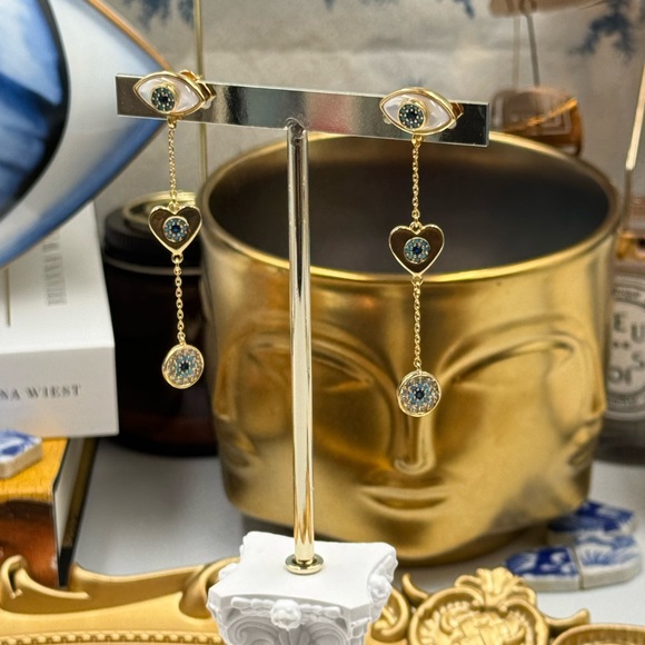 🆕 KATE SPADE 🧿 NWT Evil Eye Linear Earrings - Picture 13 of 16